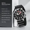 Moda wojskowa czarni mężczyźni zegarek najlepsze marka luksusowa wodoodporna strefa czasowa okrąg