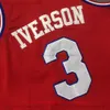 Mitchell and Ness Authentic Basketball Allen Iverson Jerseys Retro All-star 2004 #1 2009 Real Ed Away Breathable Sport High Quality Man