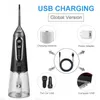 5 Modes Oral Irrigator Rechargeable Water Floss Portable Dental Flosser Jet 300ml Teeth Cleaner With 6Jet 220518