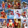 15x20cm DIY elmas boyama Noel kitleri yetişkinler için 5d Noel Baba Elmaslar Nakış kar evi manzara mozaik çapraz dikiş el sanatları ev dekorasyon c0621g12