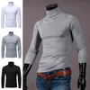 1Pc mode hommes pull couleur unie mince élastique mince T-shirt hommes printemps automne tricoté pull garder pull au chaud L220730