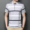 Polo da uomo T-shirt a maniche corte da uomo Risvolto a righe Gioventù 2022 Stile Corpo Abbigliamento leader Tendenza Primavera Estate DesignerUomo Uomo