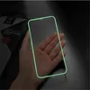 Lysande fluorescerande anti-fallande skärmskydd Skyddsglas för iPhone 12 11 Pro Max Airbag Tempererat glas