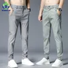 Summer Thin Casual Pants Men 4 Colors Classic Style Fashion Business Slim Fit Straight Cotton Folic Color Trousers 38 220705