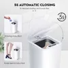 8.5L Smart Sensor Cestino Automatico Domestico Cestino Elettronico Cestino Cucina Cestino WC Impermeabile Sensore Cucitura Stretta Cestino 220408