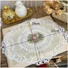 French Lace Ins Table Vintage Mat Ins Embroidered Lace Tablecloth Pastoral European Style Bedside Table Decoration Rose Placemat