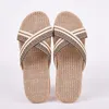 Slippers Mntrerm Summer Men Men Flax Flip Flop Canvas Linen Linen Не скольжение дизайнерские сандалии дома модные слайды соломенные туфли