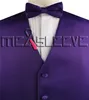 Mäns västar Plain Solid Purple Groom Tuxedo Waistcoat Setmen's Phin22