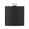 wholesale Noir mat 6oz Liquor Hip Flask Screw Cap304 soudage au laser en acier inoxydable Logo personnalisé DH9851