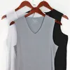 3pcs män bomullstoppar underkläder för mens väst underhirt transparent skjortor Manlig bodyshaper Fitness wrestling singlets silke 220421