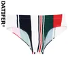 Datifer Brand Men Swim Brief Printing Swimsuit Male Swimwear Sexig låg midja Penis Pouch Removettable Pad YK035 Storlek XXL 220509