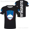 슬로베니아 T 셔츠 DIY 무료 사용자 정의 이름 번호 Slovenija Svn 티셔츠 국가 플래그 SI 슬로베니아 국가 인쇄 PO 의류 220702