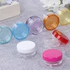 Scatole di plastica per uso alimentare Scatola per imballaggio cosmetico crema a fondo tondo Contenitore per cera per piccole bottiglie campione