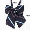 Bow Ties School Slips Bowtie Set For Girl Boy Student Formell Uniform Tie Skinny Striped JK Cosplay Gravatas Party Daily Wear AccessoryBow