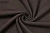 Klalien秋セータードレス女性長袖タートルネックニットソリッドスリム巾着ボディコンドレス厚さ暖かいストリートウェア220316