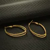 Classics 18K Matte Gold Tone Oval Huggie Hoop Earrings Big Round Earring Party Jewelry sleeper earrings Non-allergenic AUS MADE