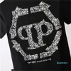 Designer Herren PP Skull Diamond T-Shirts Kurzarm Marke Frühling und Sommer Hohe O-Ausschnitt Qualität Skulls T-Shirt T-Shirts Phillip Plain P88 236