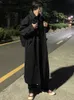 Herrgravrockar Mauroicardi Spring Autumn Long Overized Black Khaki Trench Coat Men Raglan Sleeve Single Breasted Loose Casual Korean Fashion 220826
