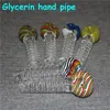 Glycerin Coil Freezable Pipe Glass Smoking Freeze Hand Pipes Spoon Water Bongs DABBER TOOLS Nektar