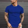 NQML Summer Men T Shirt Sports Gym O Neck Vertical Stripes Short Raglan Sleeve Loose T-Shirts Tops Work Print