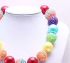 تصميم جديد قوس قزح كيد مكتنزة قلادة الانتهاء diy الملونة bubblegum حبة مكتنزة قلادة الأطفال مجوهرات للأطفال طفل الفتيات