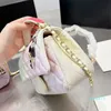 Rainbow Gradient Mini Flap Bag Lambskin Handle Pendant Classic Quilted Gold Hardware Leather Chain Shoulder Crossbody Handbag Designer