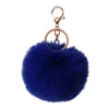 8CM Fashion Imitated Faux Rabbit Fur Ball Keychains Women Girls Car school Bag Key Ring Cute Pompom Key Chain Jewelry Accessories