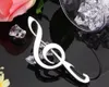 Nieuwe roestvrijstalen opener Creative Music Note flesopener Silver Corkscrew Wedding Gunsten Gift Party Kitchen Tool Opp Tag