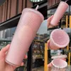 スターバックス新カップピンクドリアン 710 ミリリットル桜パウダープラスチックストローカップ大容量コーヒーカップ