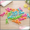 24 Pz/set Viaggi Lavanderia Mollette Appese Mollette Clip Appendiabiti in plastica Rastrelliere Mollette Cucina Bagno Articoli per la casa Drop Delivery 2021