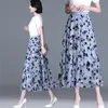 Elegancka vintage koronkowa Jacquard Gaza Damska spódnica wiosna letnie biuro Lady midi spódnice elastyczna spódnica highwaisted 220523