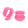 100Pcs/Lot Mix 7 Color Top Selling Body Jewelry Silicone Ear Expander Plug Flesh Tunnel plug Gauge Emxay Vokwa