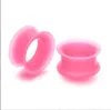 100 Pcs/Lot Mix 7 Couleur Top Vente Corps Bijoux Silicone Oreille Expander Plug Chair Tunnel plug Jauge Emxay Vokwa