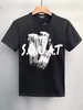 Luxury Casual Mens T-shirt New Wear Designer Designer à manches courtes 100% coton de haute qualité en gros noir et blanc F16