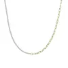 Zarte halbe Büroklammerkette 2 mm CZ-Tennis-Halskette für Frauen und Mädchen, Charms, 18 Karat, Hochzeitsschmuck