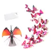 Wandaufkleber 12 Packung Magnetische doppelseitige Band 3D Aufkleber Simulation Farbe Schmetterlingsbedingungsbedingungsbedingungsbedingung