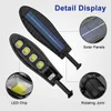 Solar Street Light 3 Tryby 42 84 126 168 LED LIGETS Ściany IP65 Wodoodporny czujnik ruchu na zewnątrz Regulowany kąt zdalny Lampa ogrodowa