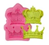 Royal Crown Silicone Fandont Moulds Silica Gel Crowns Chocolate Molds Candy Mould Cake Decorating Tools Solid Color F0427