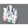 TG-Motors Toothbrush Holder Bathroom Storage Toothbrushes Rack Shelf Bracket Plastic Toothpaste Organizer T200506