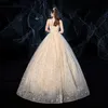 Andere Brautkleider, luxuriöses Champagner-Ballkleid, trägerlos, Prinzessin, klassische Pailletten, individuelle Größe für die Braut