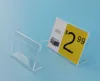 6*4CM 1.3mm Acrylic Price Tag Name Card Table Advertisement Display Stand Holder/Retail Display label frame