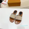 2022 women slippers top quality outdoor banquet Slide shoes pp straw summer leather sandals multicolor flat heel Mule letter Size 35-42 5555