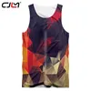 Summer Man Trend Duża rozmiar wypoczynek 5xl 6xl 3D Diamentowy Diamentowy kolorowy kolorowy czołg męską Tank Top Surowing 220623