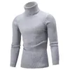 Zimowy ciepły golf sweter swobodny luz męski ciepły sweter Keep Sweet Warm Men Men Knit Wełniany sweter 220815