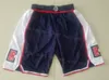 Équipe de basket-ball Paul George Shorts Sport HipPop Hakeem Olajuwon Wear Cordon Karl Towns Pantalon de survêtement Pantalon Taille élastique Violet Rouge Rouge Noir Blanc Bleu Marine Homme