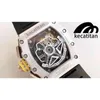 전문 시계 날짜 Kecatitan Watch Richa Milles RM011-FM Series 7750 자동 기계식 검은 테이프 남성