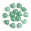 Ornements en pierre d'aventurine naturelle sculptée, 15x10MM, cœur Chakra Reiki, Quartz de guérison, pierres précieuses minérales, décoration de maison à la main