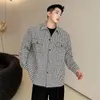 Jackets masculinos de moda masculina casual tweed jaqueta masculina 2022 solto lapela solta peito de manga longa de tamanho de tamanho grande primavera de inverno '