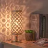 Bordslampor Moonlux Modern Crystal Hollow-Carved USB Lamp Bedside Desktop Decorative Night Light Home Dekorerbar