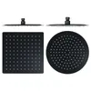 Black Ultrathin Rainfall Shower Head 12 Inch Stainless Steel Bathroom Square Large Top Nozzle Spray Accessori 220401